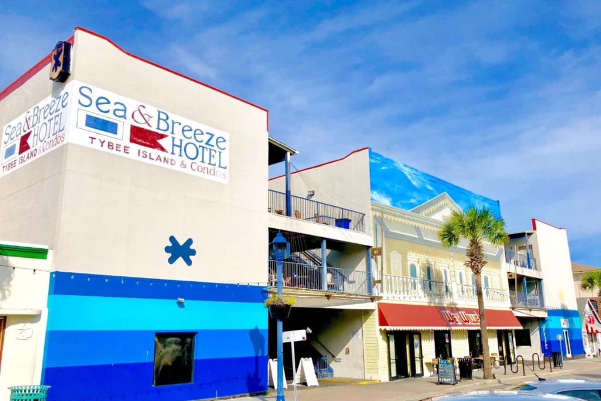 Sea and Breeze Hotel and Condo exterior on Tybrisa St